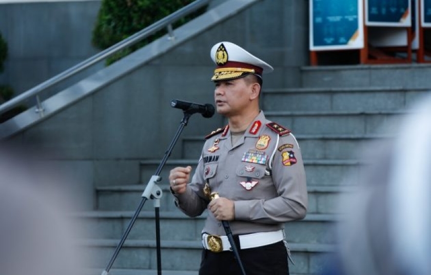 korlantas polri gelar latihan personel operasi lilin 2021 jelang nataru 22430