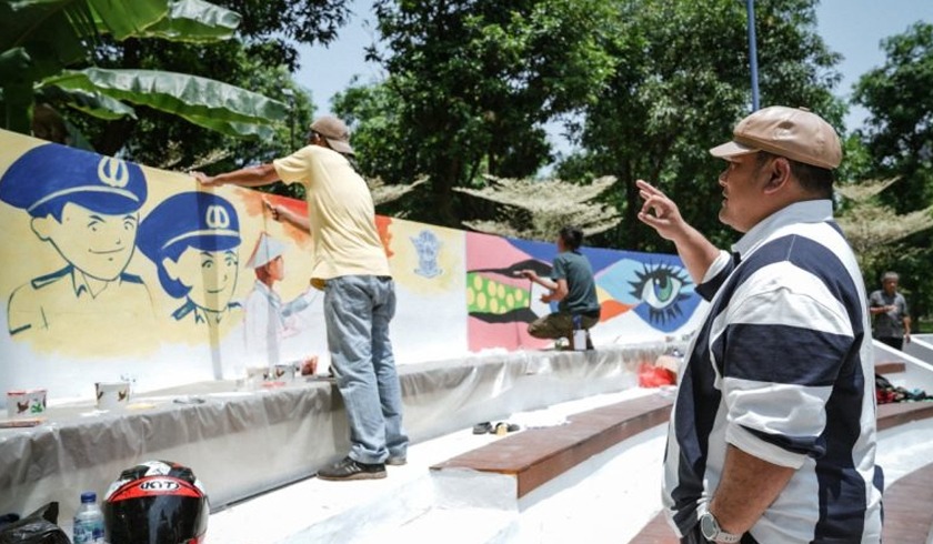 korlantas polri gelar lomba mural hut lalu lintas dengan tema polantas presisi hadir untuk indonesia maju 78991