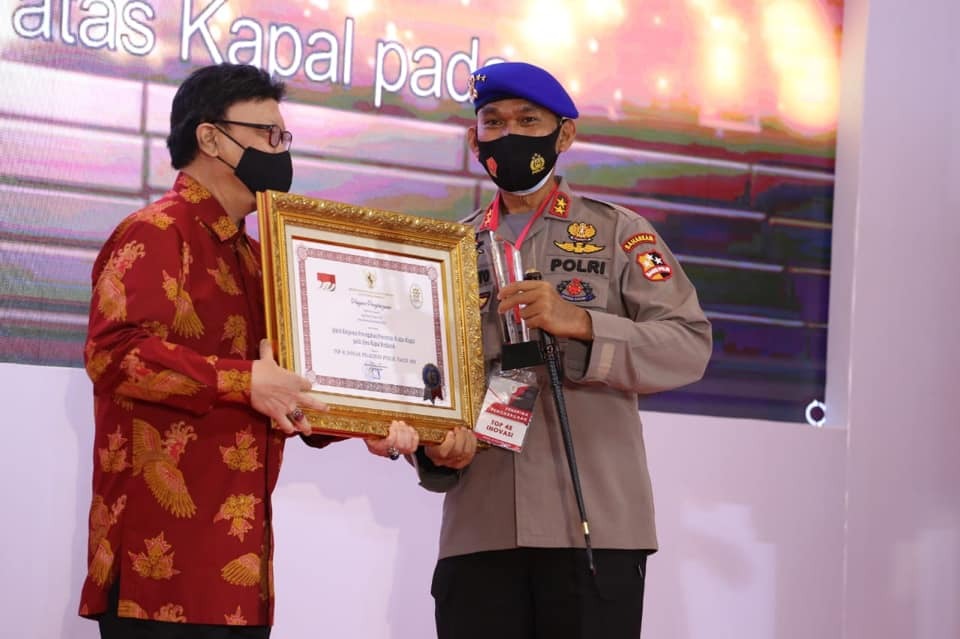 korpolairud baharkam polri berhasil raih penghargaan pemenang top 45 dalam kompetisi inovasi pelayanan publik tahun 2020 32751