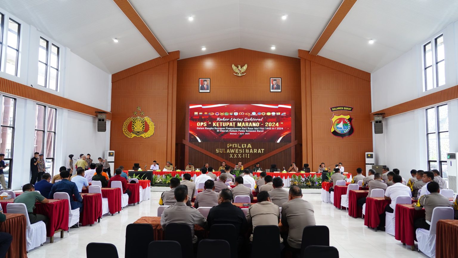 matangkan persiapan pengamanan mudik lebaran polda sulbar gelar rakor lintas sektoral 72100