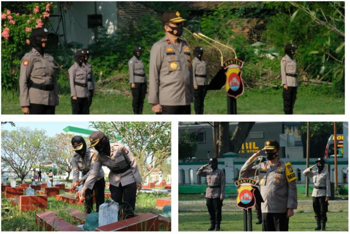 memperingati hari jadi polwan ri ke 72 wakapolda banten pimpin upacara ziarah ke makam pahlawan 35020