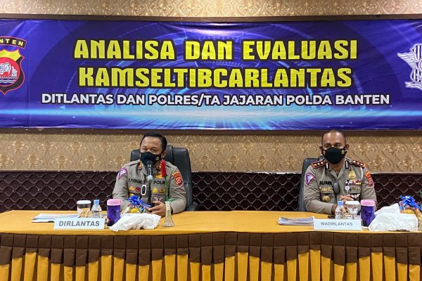 mengawali bulan ditlantas polda banten gelar analisa dan evaluasi bulanan 24567