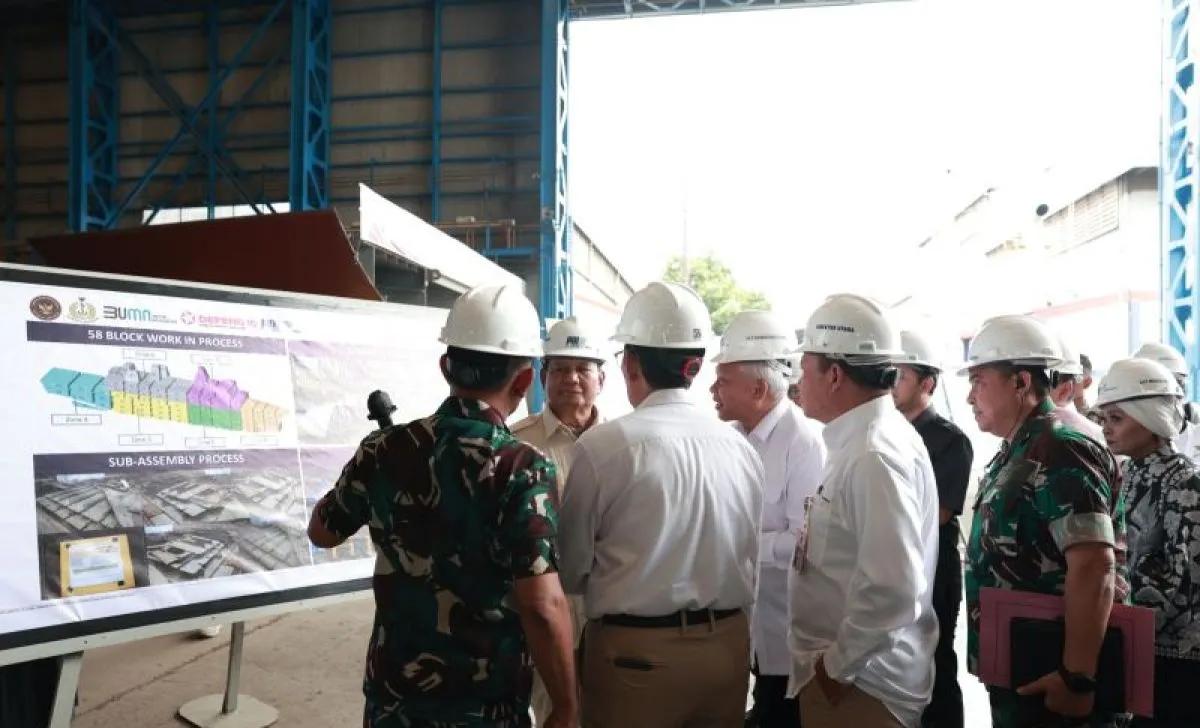 menhan prabowo berharap industri dalam negeri mampu bangun kapal perang 69340
