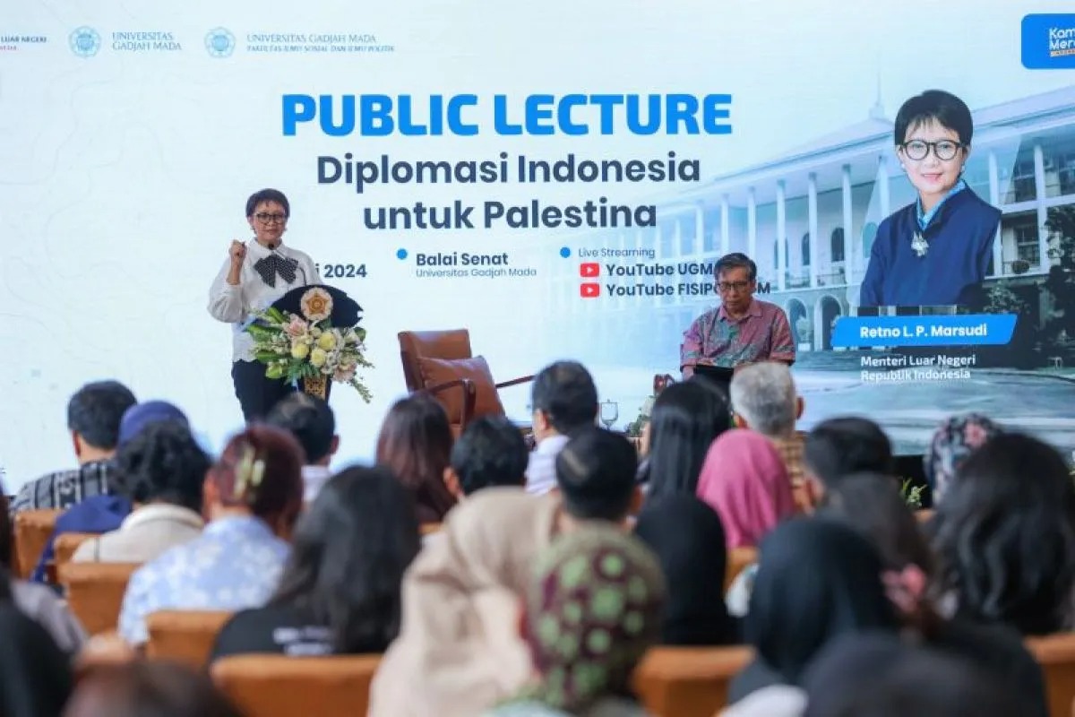 menlu retno pemerintah indonesia konsisten dukung palestina 74798