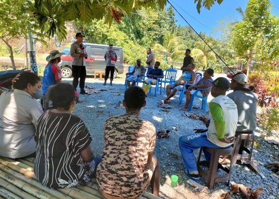 noken community development unit task force of yapen islands campaigns caring the community security and order in tatui village 43317