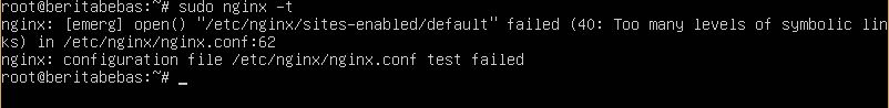 output konfigurasi nginx error