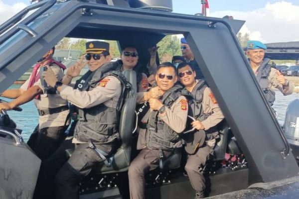 pastikan kesiapan pengamanan perairan bali untuk presidensi g 20 kapolda lakukan sea trial rigid inflatable boat 48927