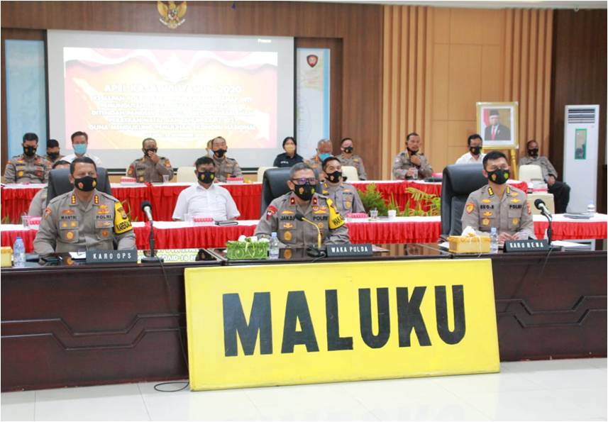 pastikan kesiapan pilkada serentak wakapolda maluku ikuti apel kasatwil tahun 2020 secara virtual 11664