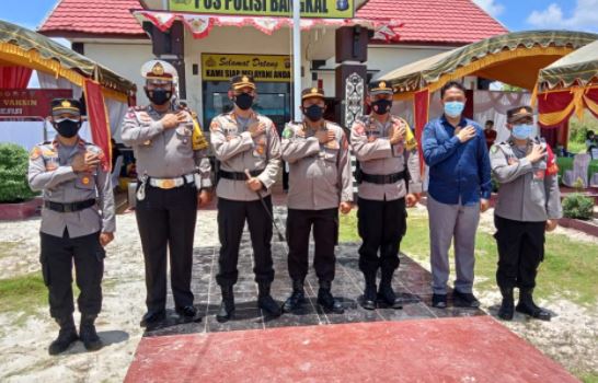 peninjauan serbuan batalyon vaksinator polda kalteng digerai presisi pospol bangkal kec seruyan raya kab seruyan 9686