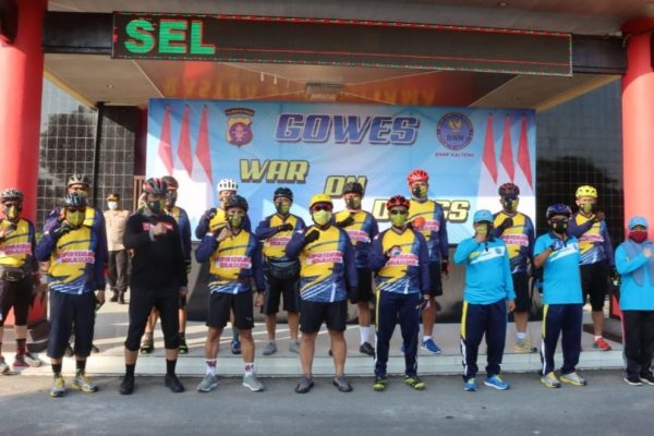 perangi narkoba polda kalteng gelar gowes war on drugs 30667