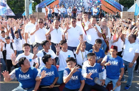 peringati hut kota balikpapan ke 123 polda kaltim gelar gebyar kamseltibcar lantas dan anti narkoba 19419
