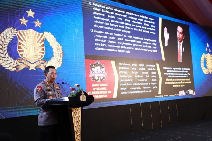 permudah masyarakat dalam pelayanan kepolisan kapolri dan panglima tni luncurkan hotline 110 28523