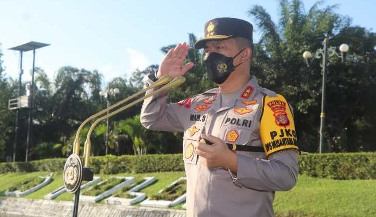 pimpin apel pagi ini pesan kapolda kaltim kepada personil 20889