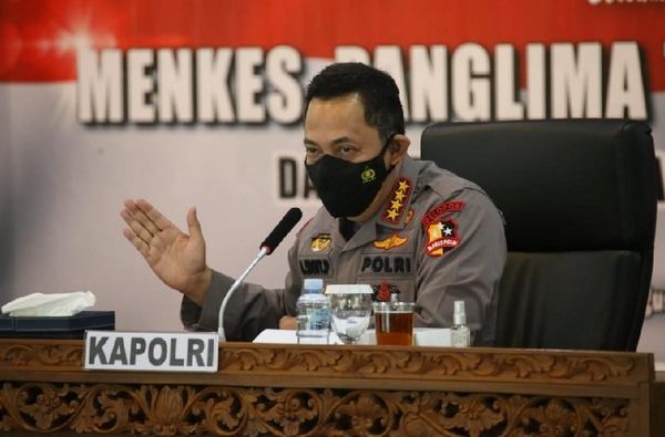 pimpin rapat bersama forkopimda klaten kapolri tegaskan polda jateng siap awasi penegakan prokes 26885
