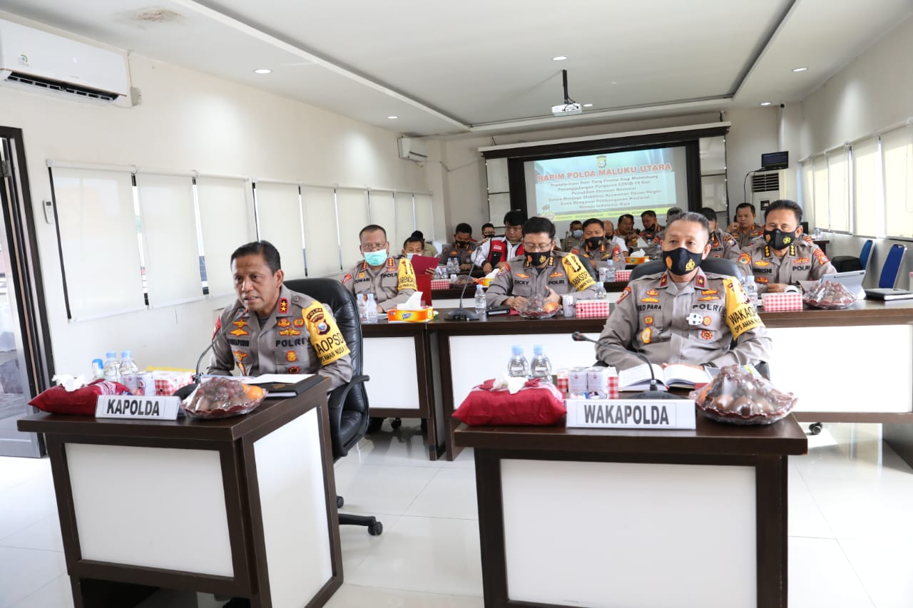 pimpin rapim polda malut kapolda maksimalkan program transformasi polri yang persisi 36767