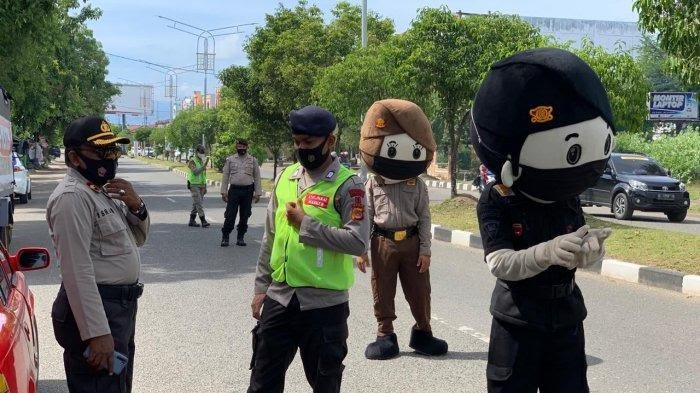 polda aceh turunkan maskot polri ke lapangan untuk edukasi masyarakat 11537