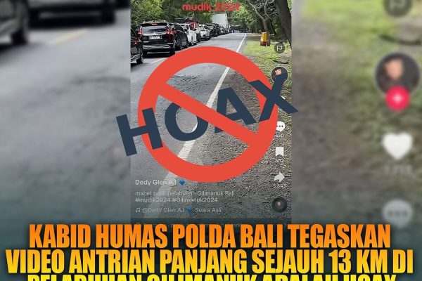 polda bali tegaskan video antrian panjang sejauh 13 km di pelabuhan gilimanuk adalah hoax 72256