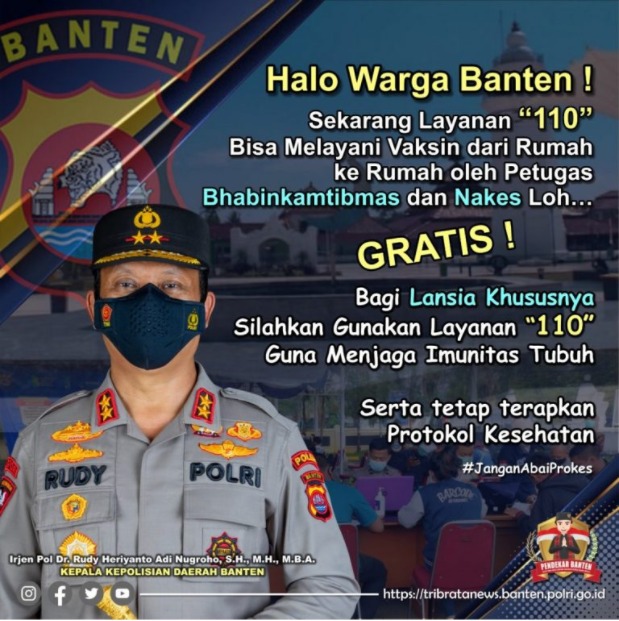 polda banten himbau masyarakat aktif memanfaatkan 110 untuk vaksinasi dijajapkeun ka bumi 28877