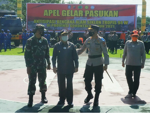 polda gorontalo gelar apel kesiapsiagaan siklon tropis 36923