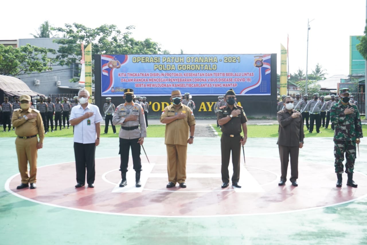 polda gorontalo siagakan 260 personil operasi patuh otanaha 2021 27334