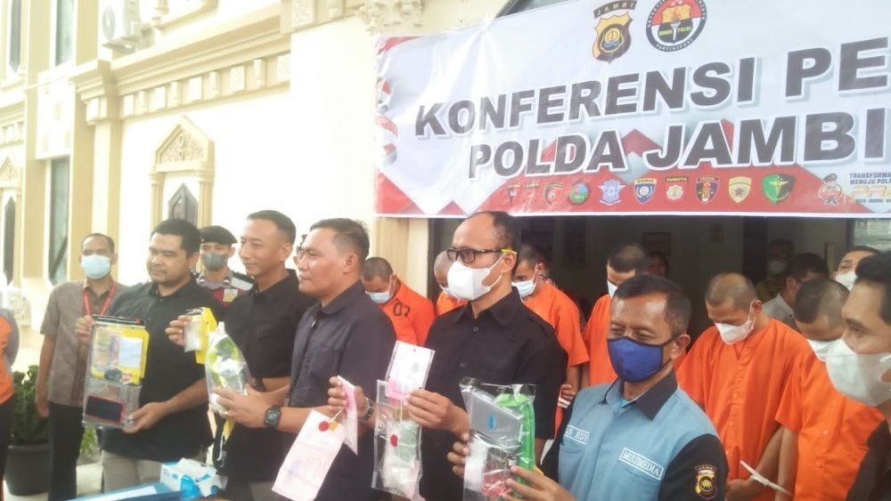 polda jambi sita barang bukti narkotika senilai rp 1 miliar lebih 49787