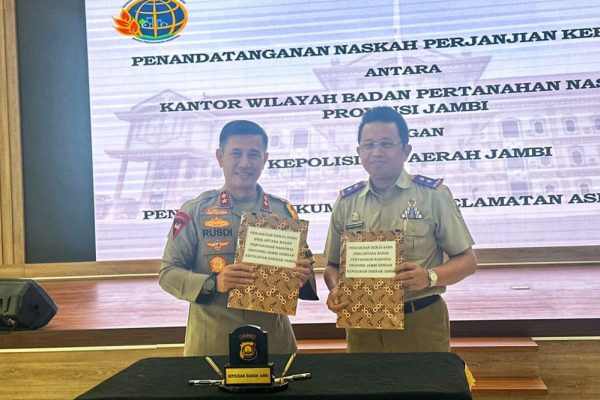 polda jambi tanda tangani kerjasama dengan bpn provinsi jambi 71618