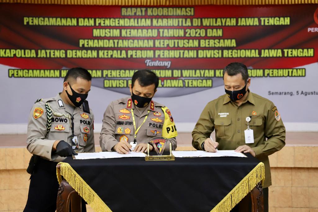 polda jateng dan perhutani kerjasama cegah kebakaran hutan 36463