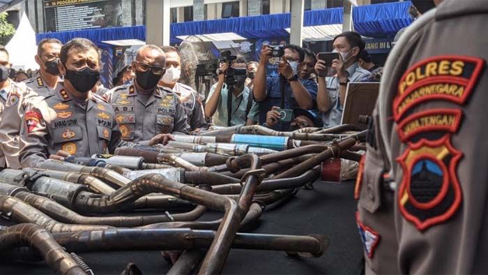 polda jateng sita ratusan ribu knalpot tidak standar penindakan dilakukan secara edukatif dan humanis 49883