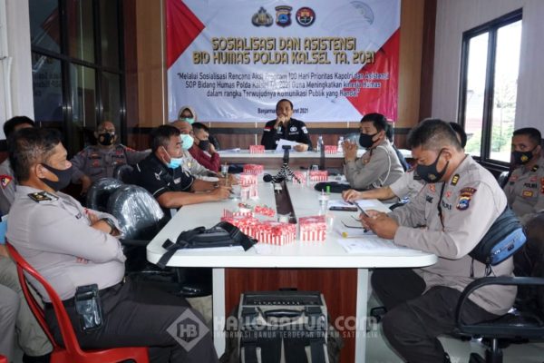 polda kalsel gelar sosialisasi dan asistensi bid humas polda kalsel ta 2021 36791