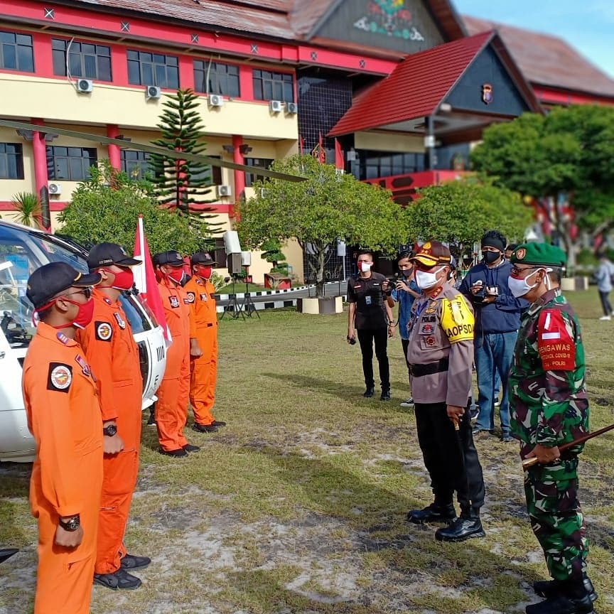 polda kalteng bersama korem 102 panju panjung gelar apel kesiapsiagaan tanggulangi karhutla 34590