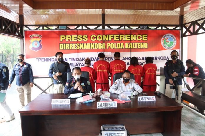 polda kalteng gelar konferensi pers tindak pidana narkotika 15984