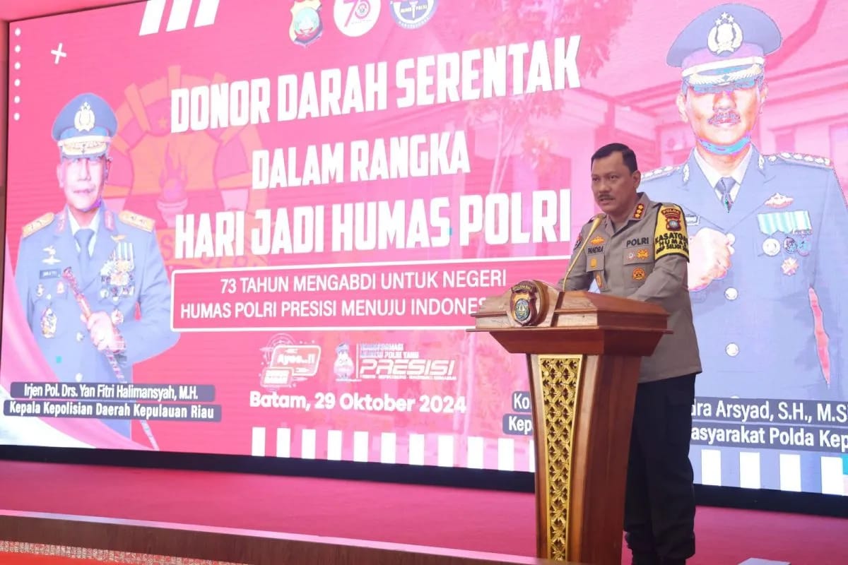 polda kepri dan pmi kota batam gelar kegiatan donor darah 80361