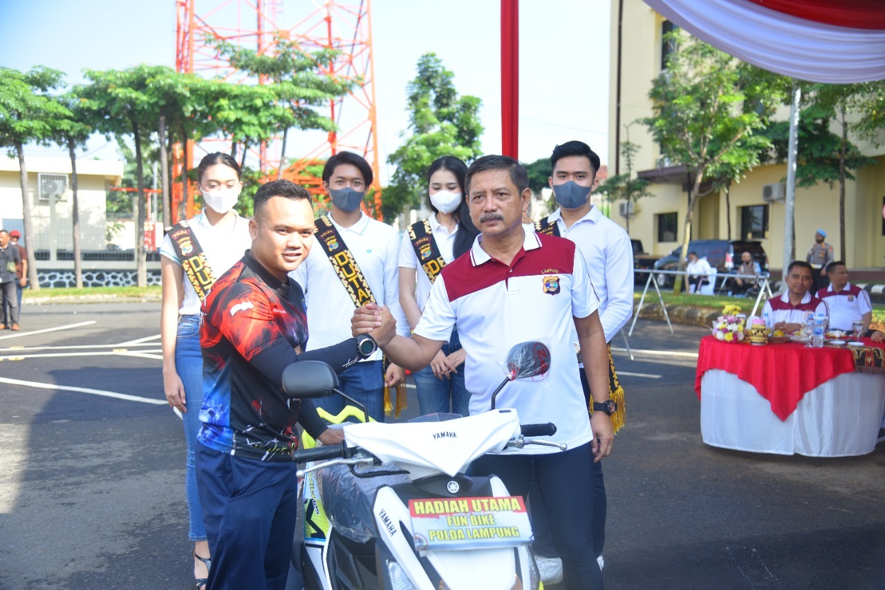 polda lampung gelar fun bike bersama tni dan insan media 47679