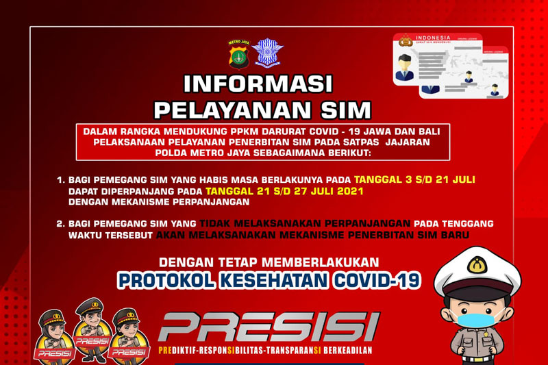 polda metro jaya memberikan dispensasi perpanjangan sim selama ppkm darurat 29146