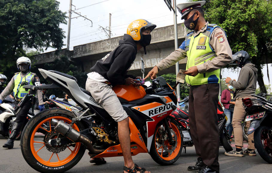 polda metro jaya sita puluhan sepeda motor berknalpot bising 19867