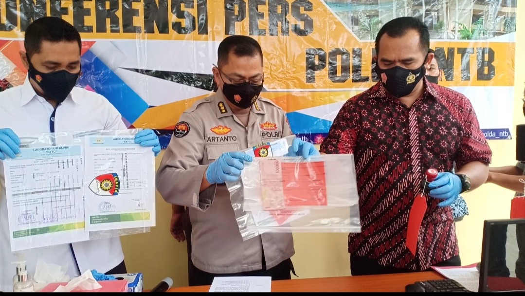 polda ntb berhasil ungkap pelaku pemalsuan surat test antigen 33376