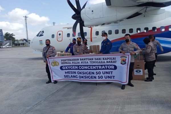 polda ntb terima bantuan dari kapolri berupa oxigen konsentrator 9484