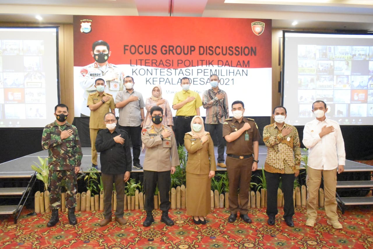 polda sulsel gelar focus group discussion fgd bertajuk literasi politik dalam kontestasi pemilihan kepala desa 2021 28596
