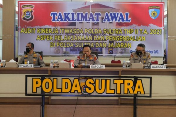 polda sultra laksanakan taklimat awal audit kinerja tahap ii 24737