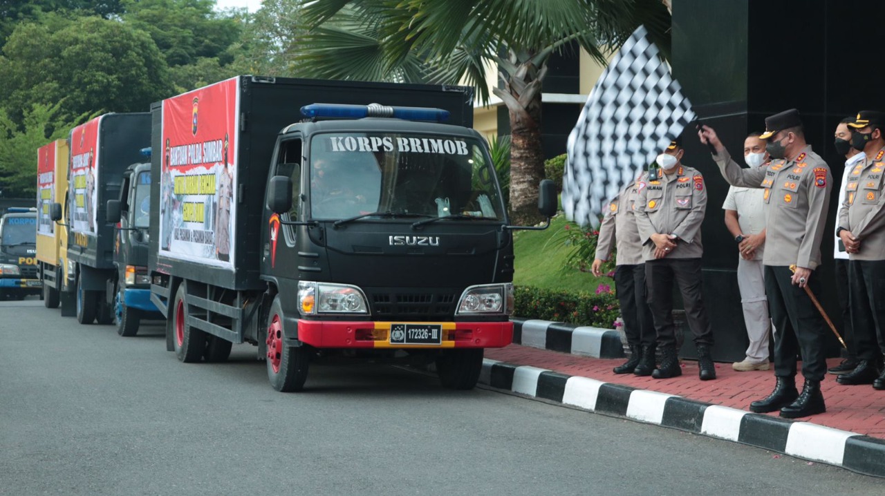 polda sumbar kirim bantuan ringankan beban korban gempa 21107