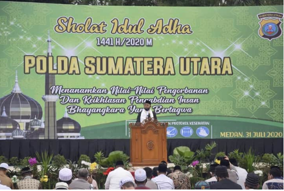 polda sumut terapkan aturan protokol kesehatan salat idul adha 11321