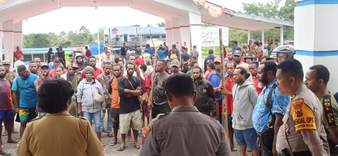 polisi situasi kondusif usai perusakan kantor bupati boven digoel 76624
