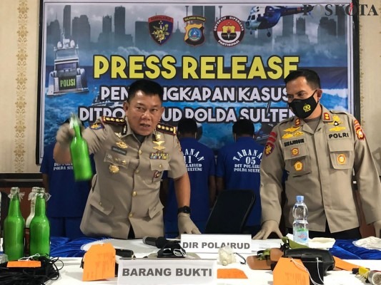 polisi tangkap lima terduga pelaku bom ikan di morowali 22515