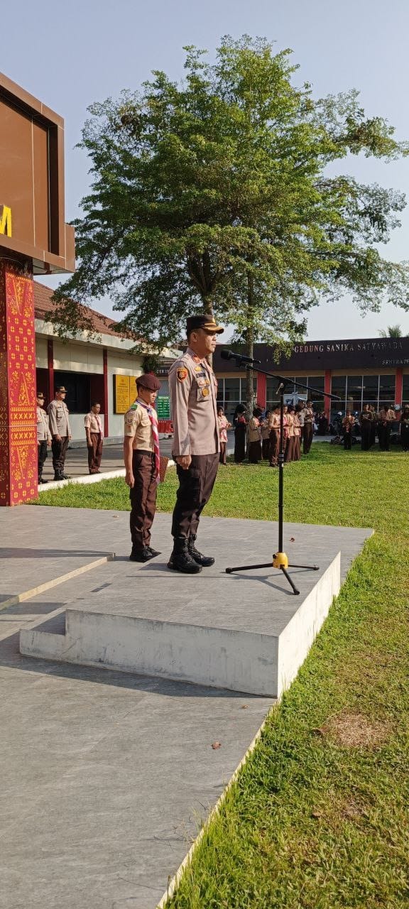 polres muara enim resmi buka kegiatan bhayangkara scout competition bagi sma smk ma smp dan mts 76946