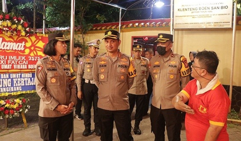 polrestro tangkot gelar pengamanan pastikan perayaan imlek berjalan aman dan damai 70018