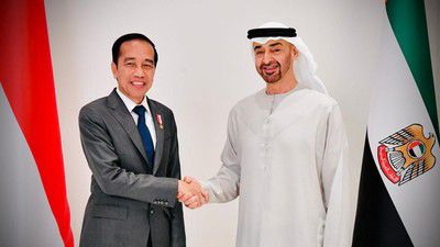 presiden jokowi bertemu presiden uni emirat arab di ktt g20 india 63411