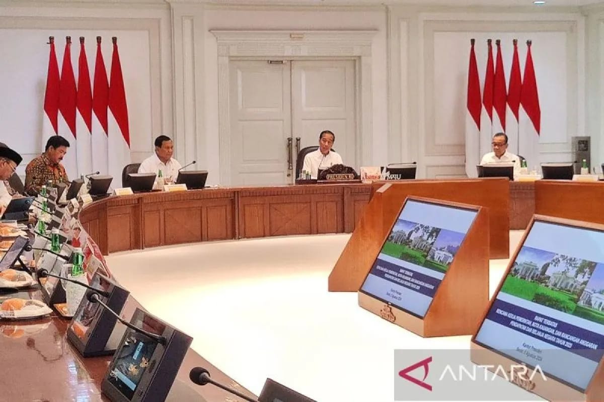 presiden jokowi tekankan 4 poin saat bahas penyusunan rancangan apbn 2024 77264