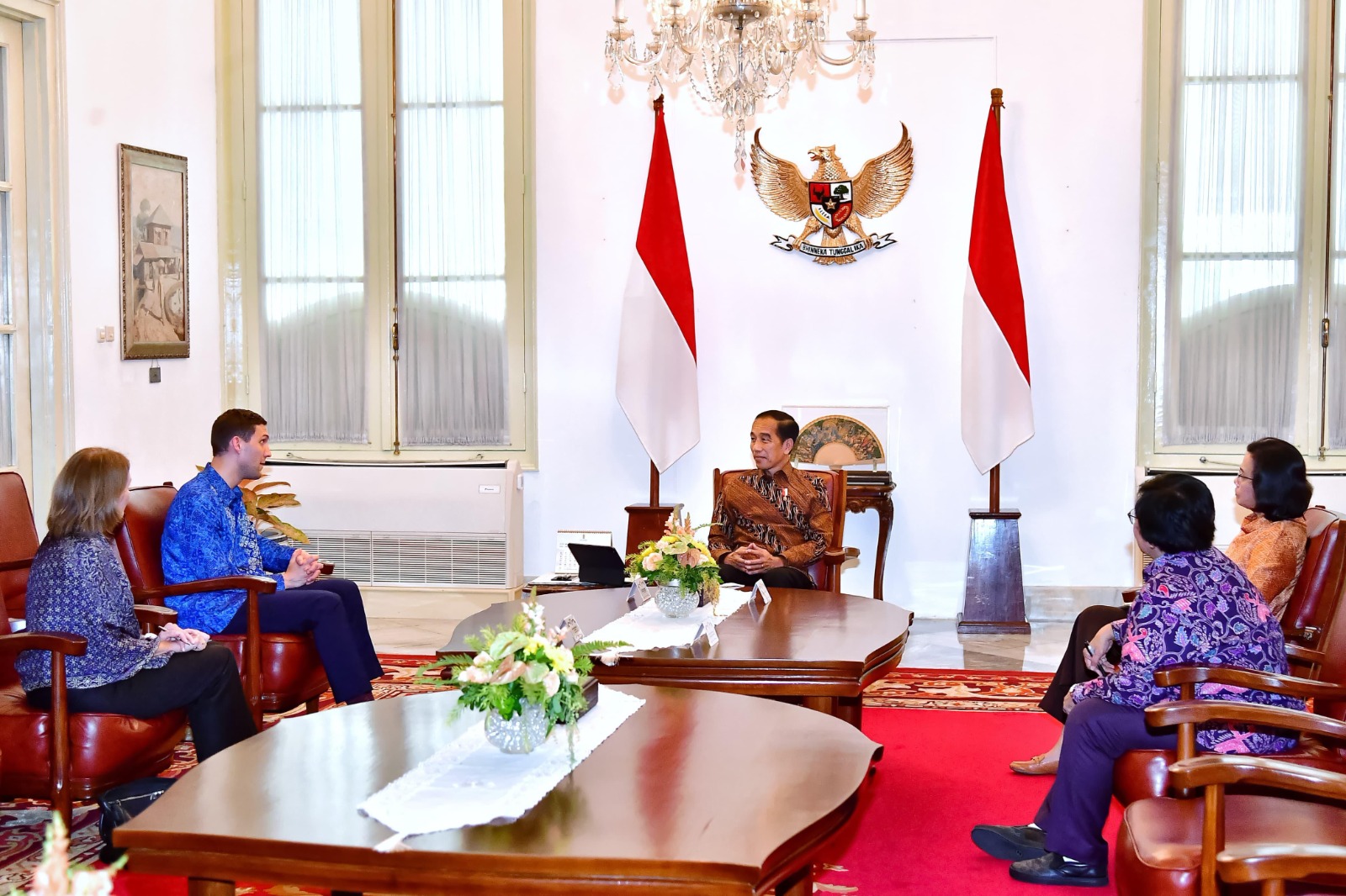 presiden jokowi terima delegasi menteri iklim dan lingkungan hidup norwegia di istana merdeka 74767