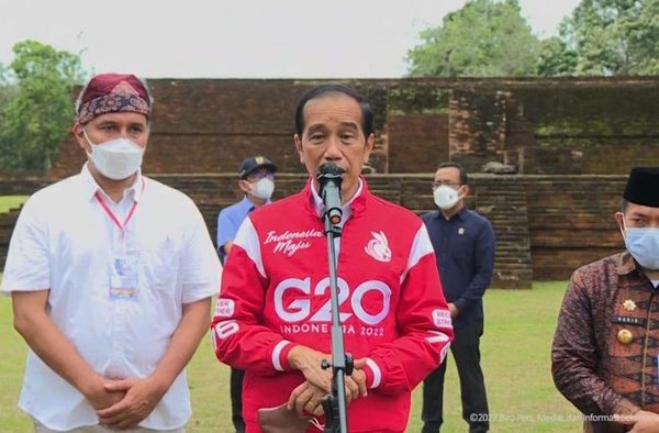 presiden jokowi tinjau candi kedaton muaro jambi 45766
