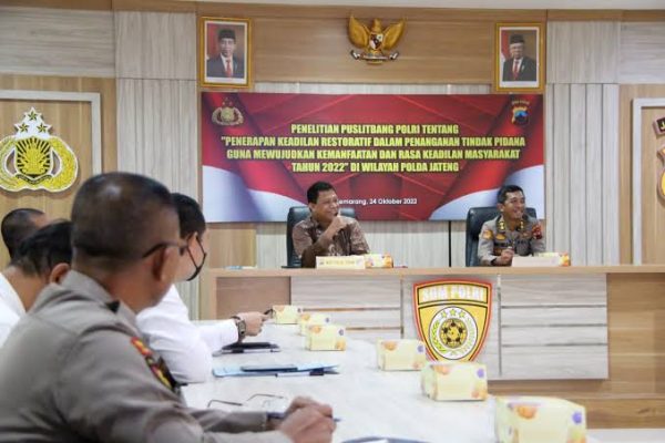 puslitbang polri lakukan penelitian penerapan keadilan restoratif di polda jateng 50901